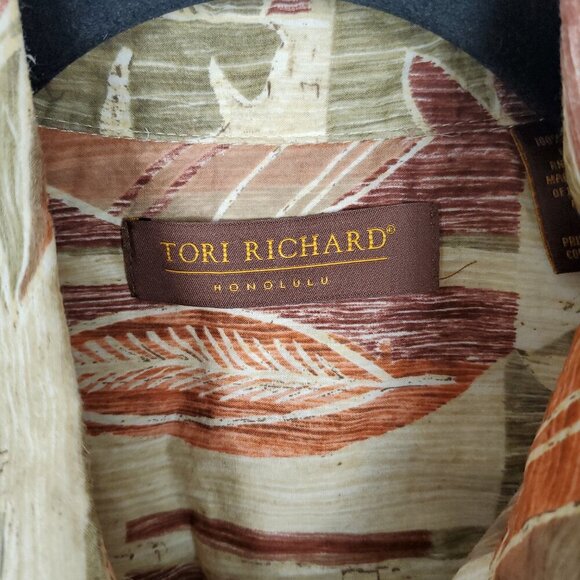 Tori Richard Mens Honolulu 100% Cotton Lawn Shirt Casual Beach Hawaiian Floral - Picture 5 of 10